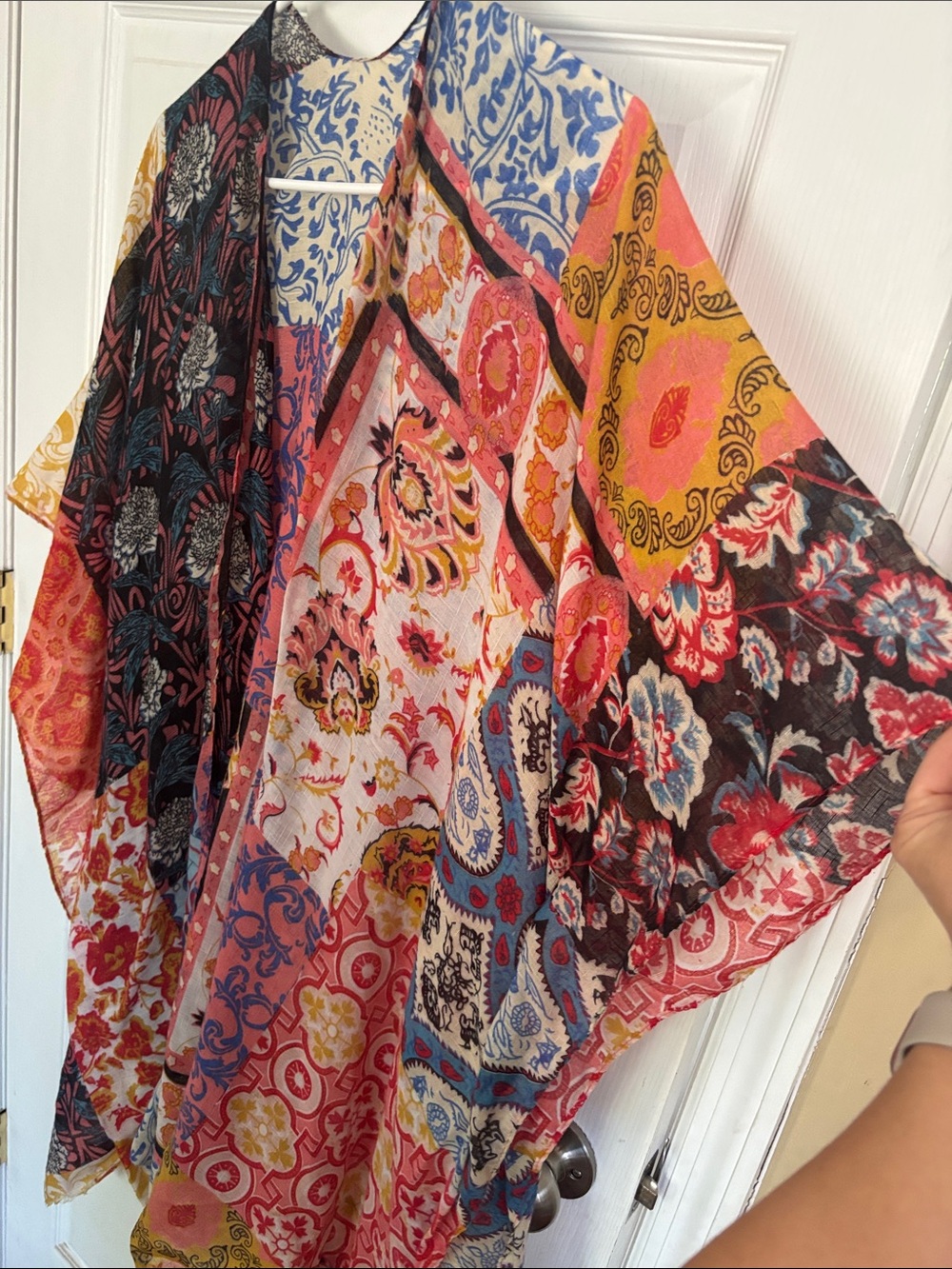 Boho Patchwork Floral Kimono - Multicolor - Picture 5 of 6